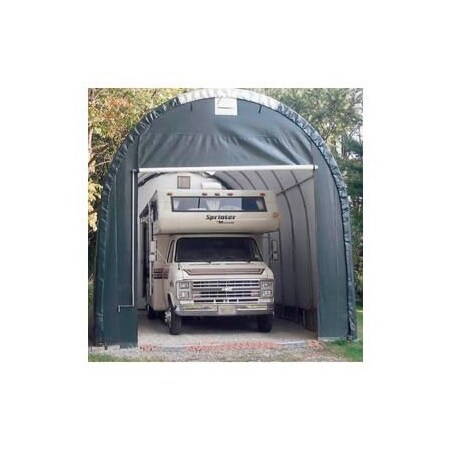 Clearspan SolarGuard Storage Master Building - 14'W x 10'H x 28'L Green PB00410R4N